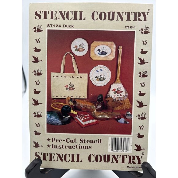 Duck Stencil Country ST124  Plastic Craft Hunting Cabin Mallard Lake Paint 80s - Picture 1 of 3